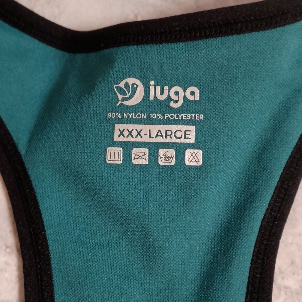 Women's Size XXXL High Impact Racerback Sports Bra Padded Green - Picture 4 of 10